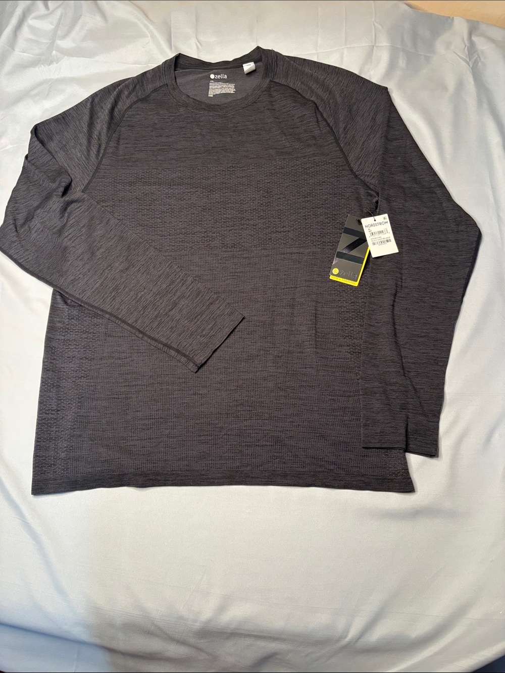 Zella New Men's Long-Sleeve Shirt Charcoal Black Size XL